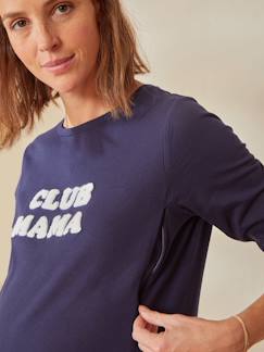 Vêtements de grossesse-T-shirt à message grossesse et allaitement en coton bio
