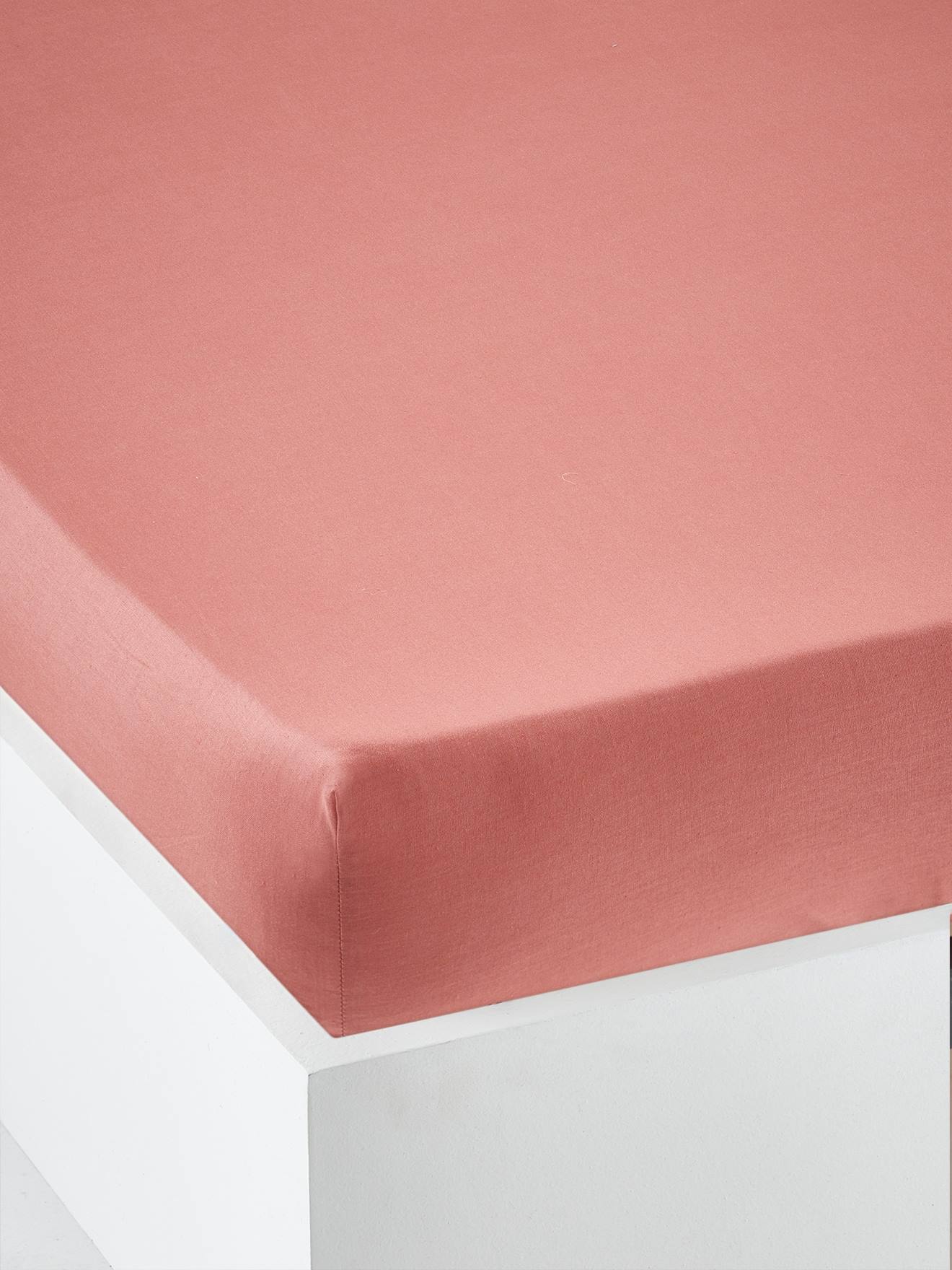 Vertbaudet Effen Hoeslaken Kind Oeko-Tex® Terracotta