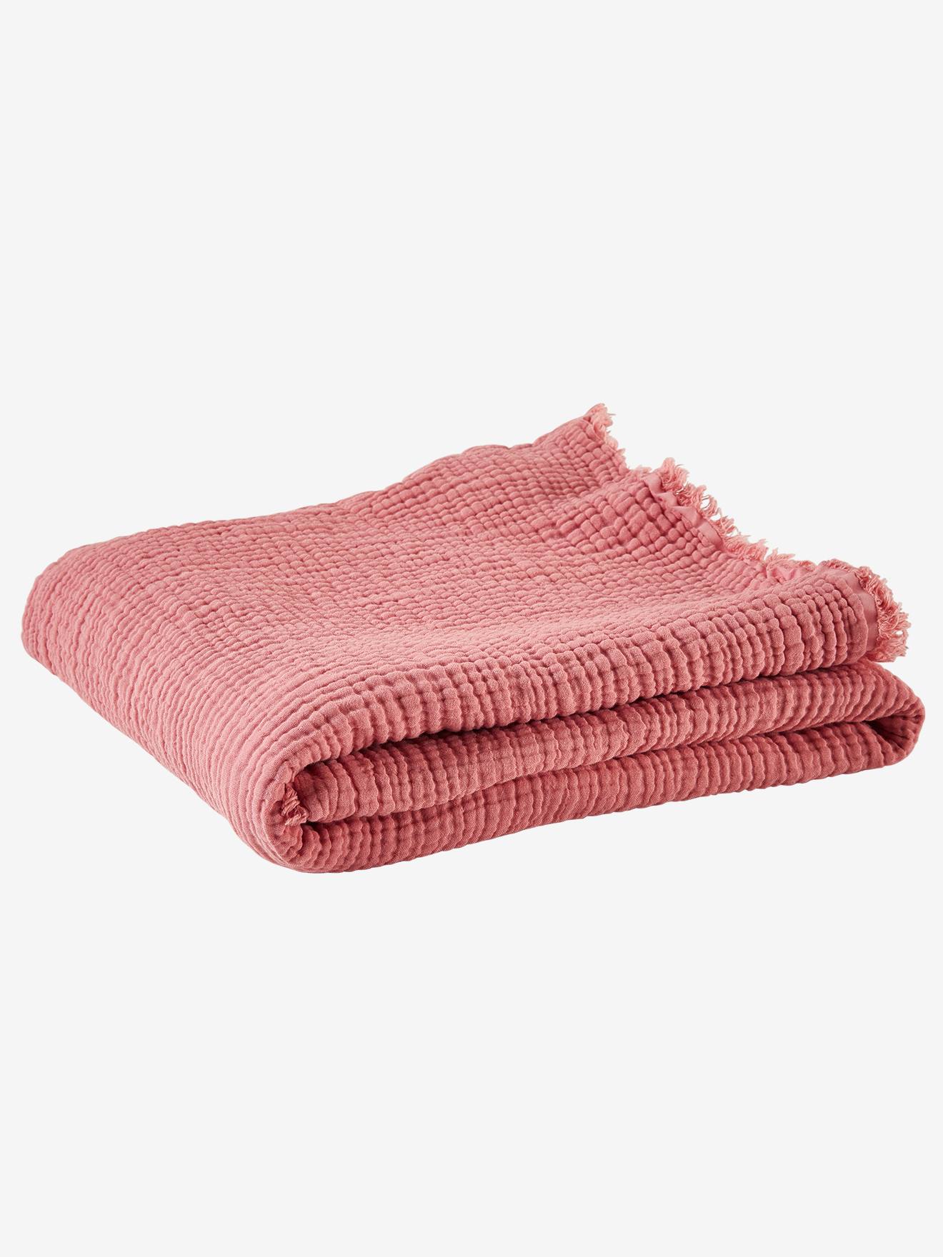 Vertbaudet Deken Van Biologisch Katoengaas. Roze