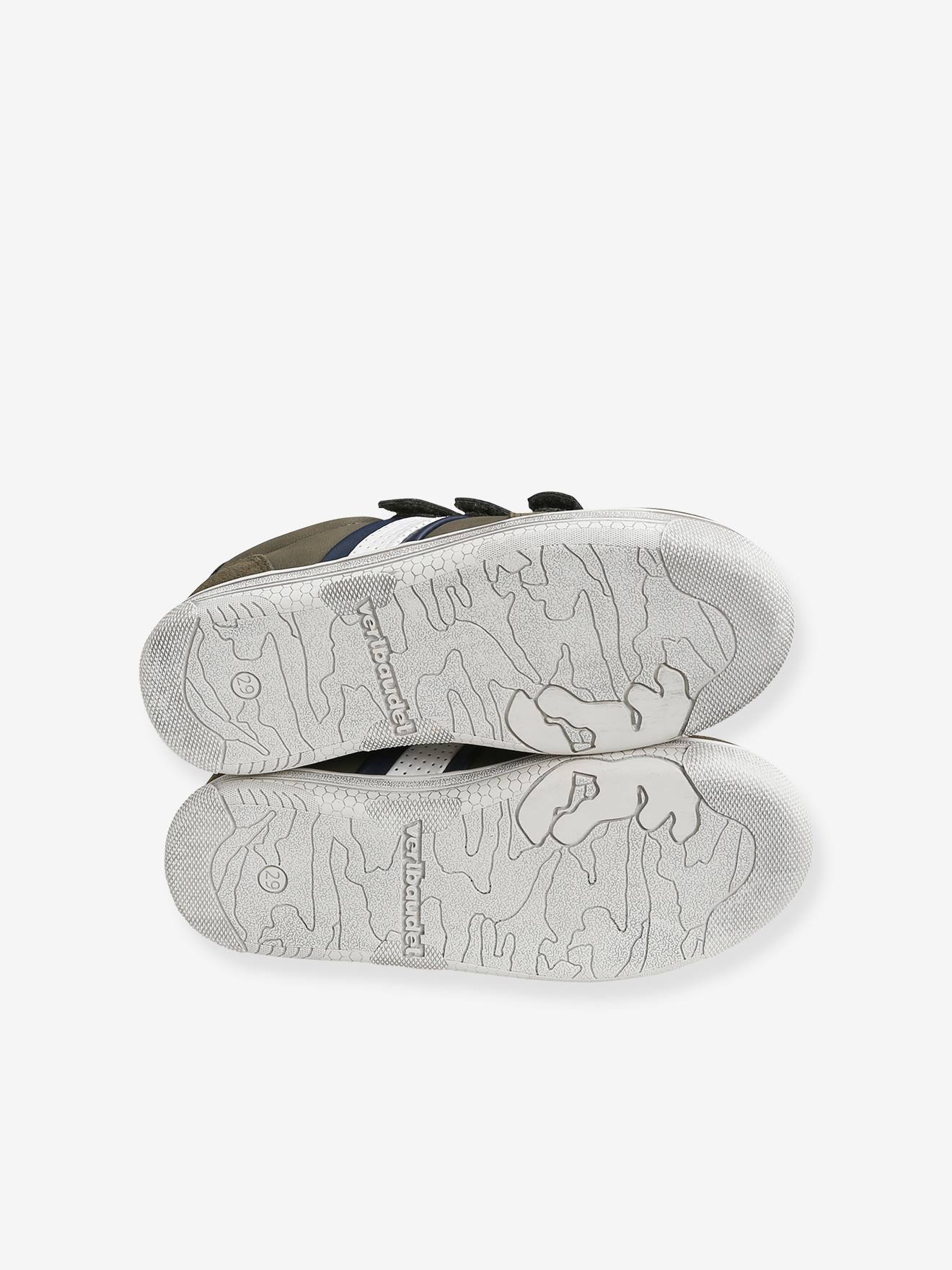 Tennisschoenen met klittenband voor jongens - kaki, Schoenen