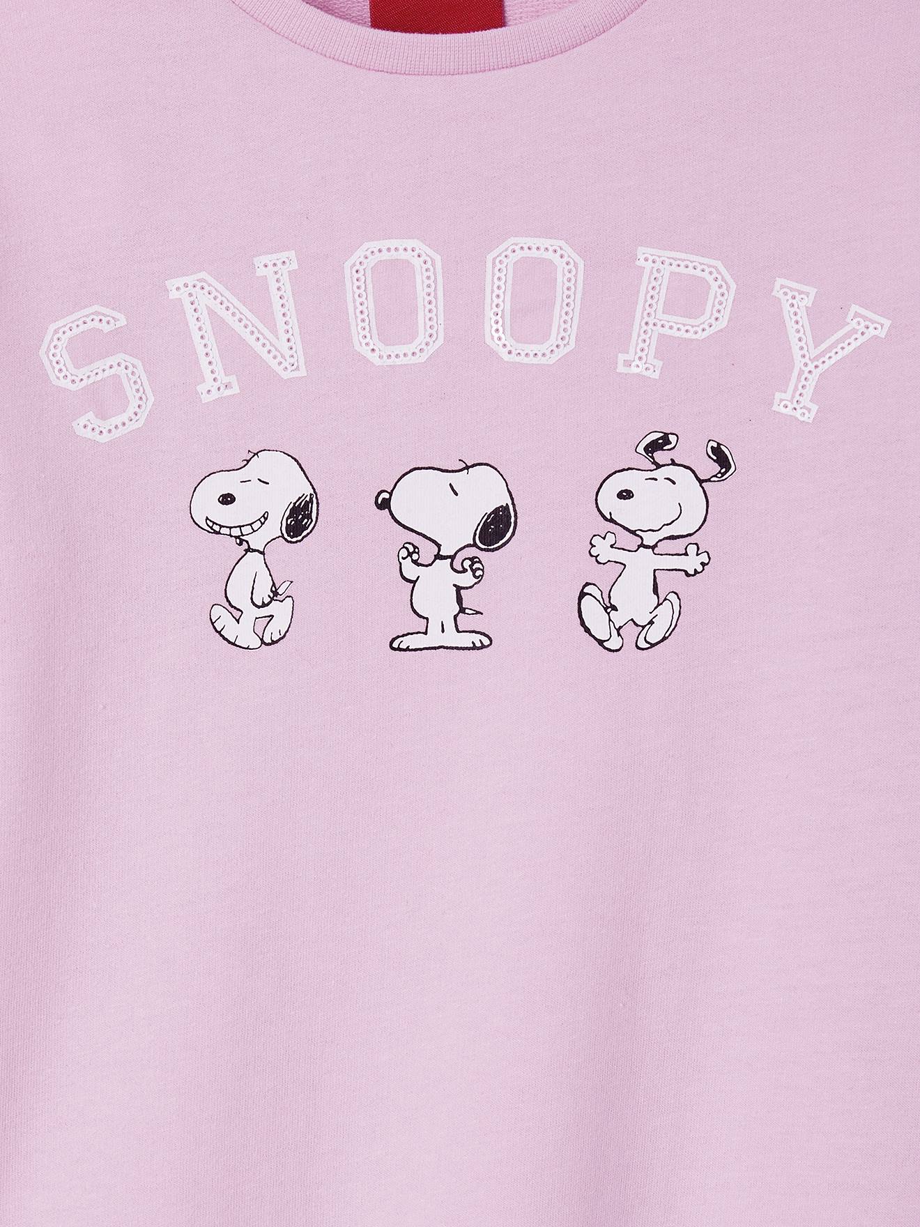 Sweat molleton fille Snoopy Peanuts lila