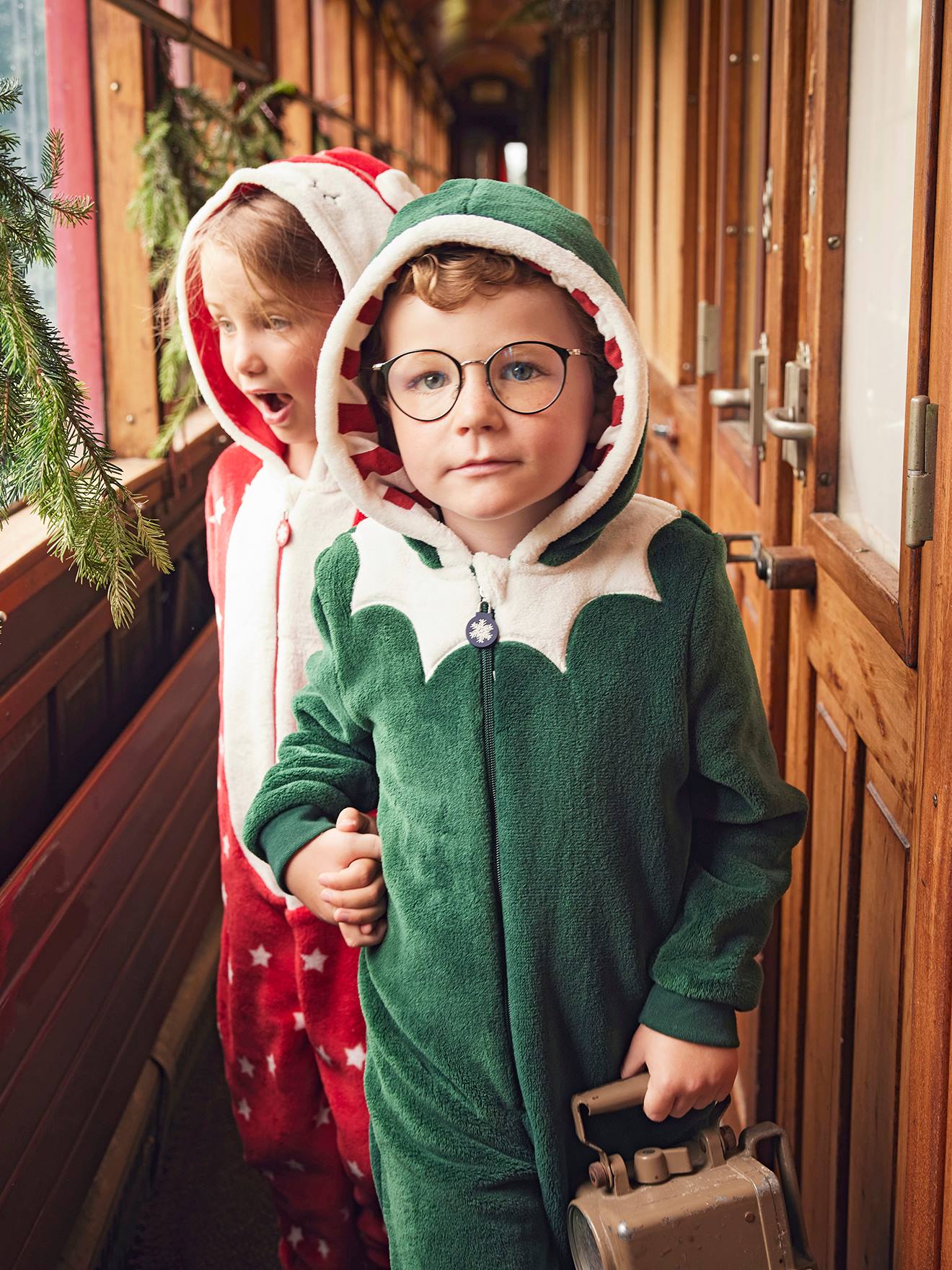 zoon schapen Bijna Onesie-pyjama Elfje voor jongens - groen, Jongens
