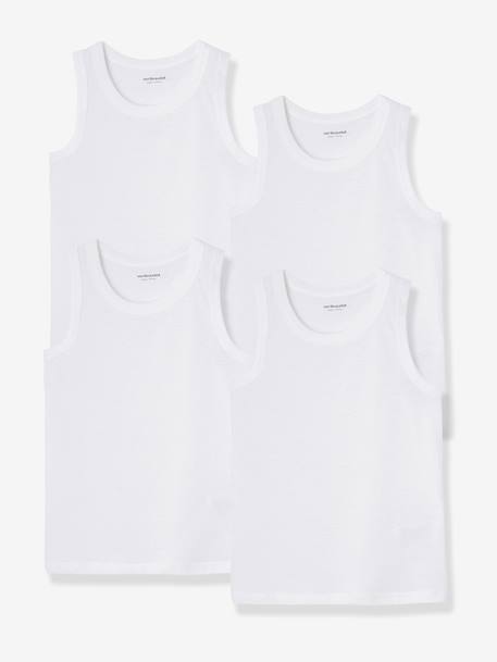 Garçon-Lot 4 débardeurs maillot de corps BASICS