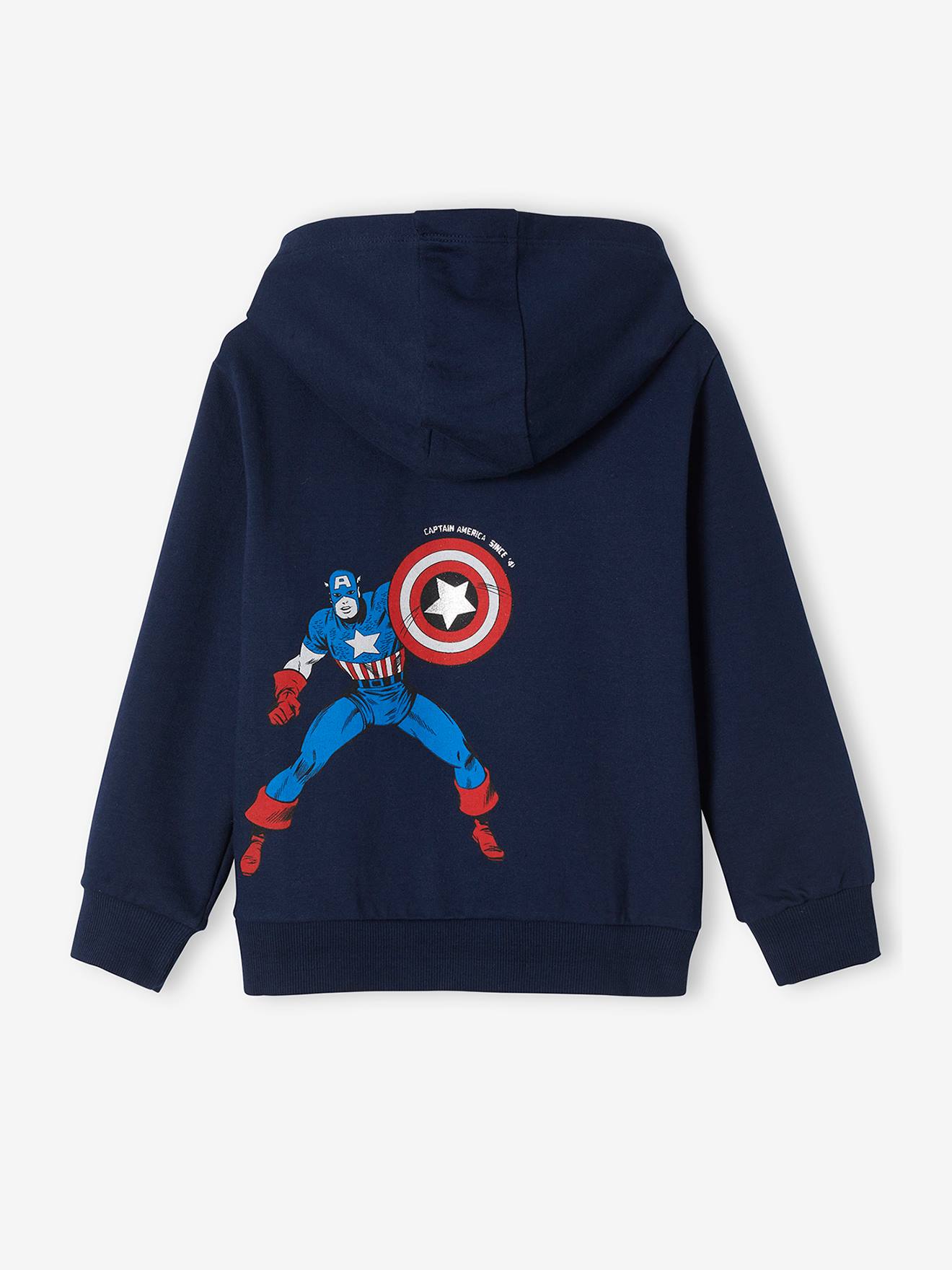 De stad Jongleren extreem Marvel® Captain America® fleece jongenssweater - marineblauw, Jongens