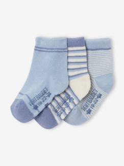 Baby-Sokken, kousen-Set van 3 paar gestreepte sokken jongens