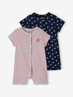 Baby-Pyjama,  overpyjama-Set van 2 pyjama's met short voor babyjongens Oeko Tex®