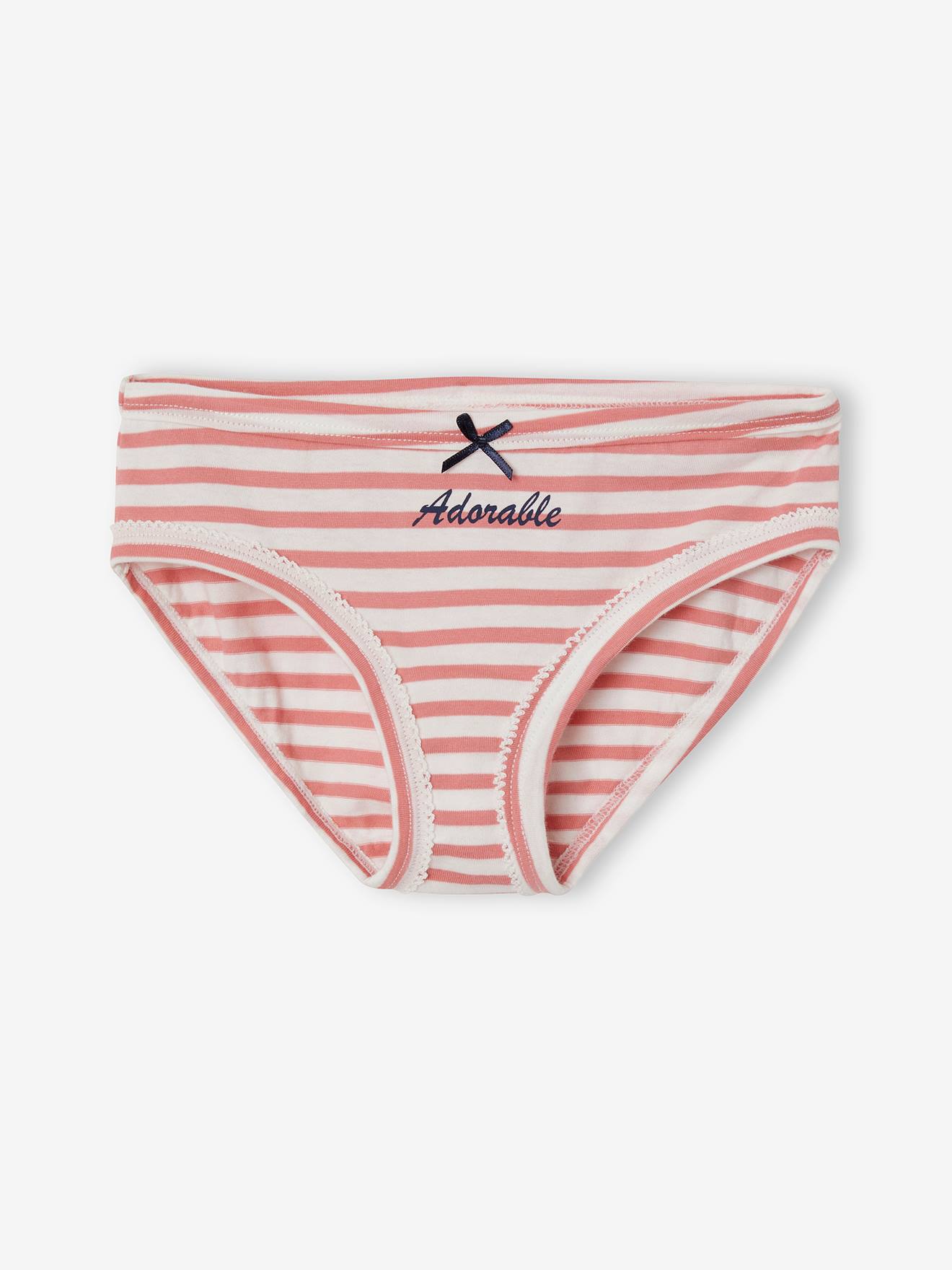 Lot De 10 Culottes Fantaisie Fille Vertbaudet - Imprimés Cœurs Et étoiles - 100% Coton - Taille Enfant - 4