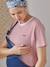 T-shirt brodé de grossesse et d'allaitement en coton Rayé marine+Rayé rouge+vert - vertbaudet enfant 