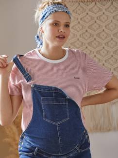 Vêtements de grossesse-Allaitement-T-shirt brodé de grossesse et d'allaitement en coton