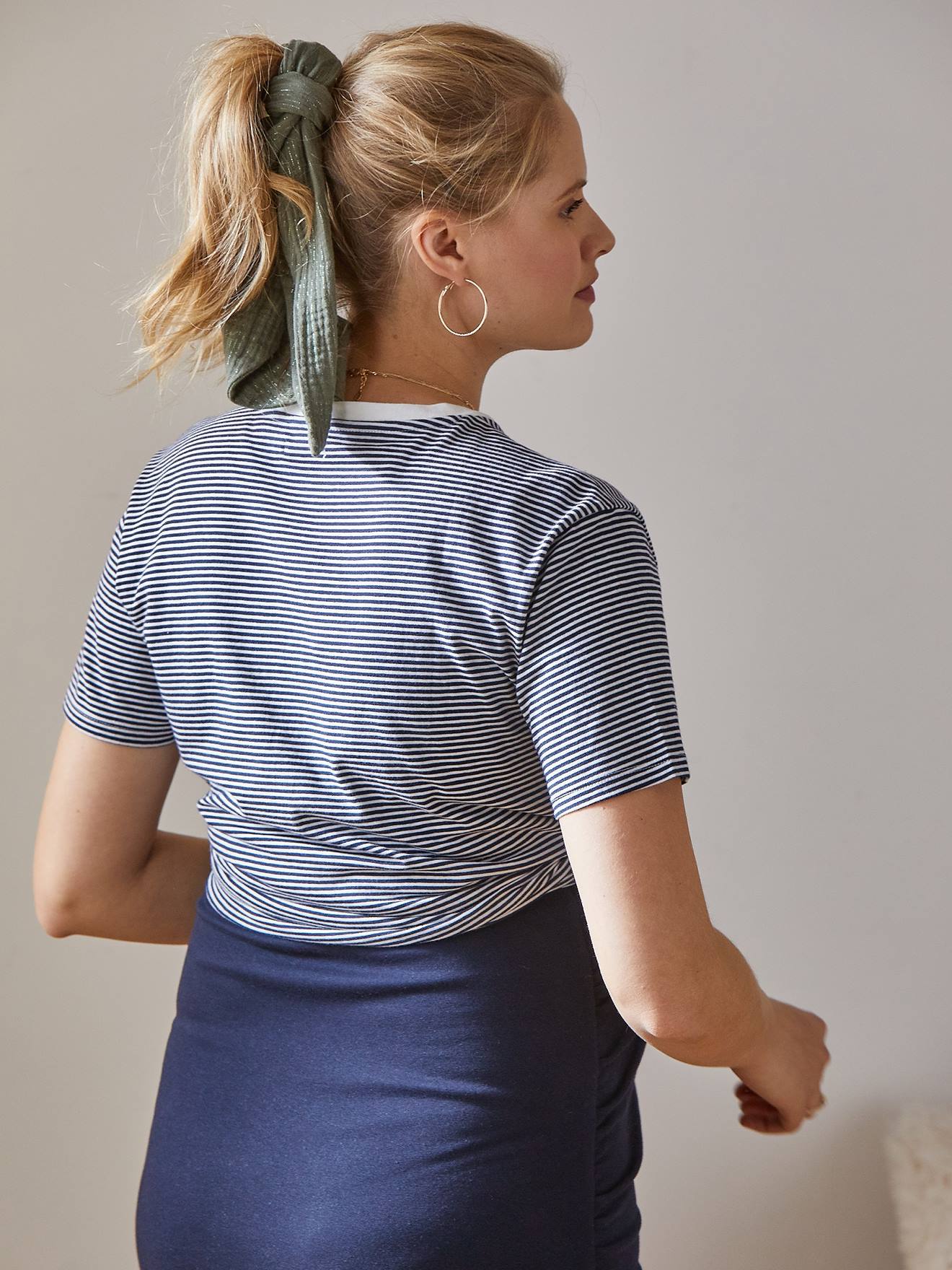Femmes Maternité À Manches Courtes Dessin Animé Imprimé Tops T-shirt Vêtements De Grossesse Rose