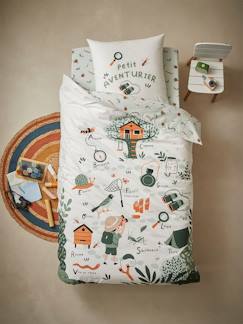 Linge de maison et décoration-Linge de lit enfant-Parure housse de couette + taie d'oreiller enfant MA CABANE Oeko-Tex®