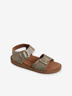 Schoenen-Meisje shoenen 23-38-Sandalen-Zachte meisjessandelen met leer