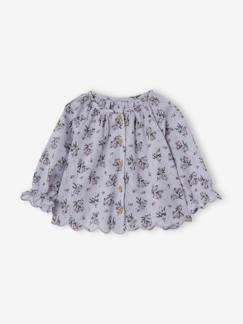 Baby-Overhemd, blouse-Bedrukte babyblouse met hoofdband