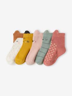 Baby-Sokken, kousen-Set van 5 paar dierensokjes voor meisjesbaby's