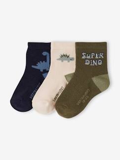 Baby-Set van 3 paar dinosaurus sokjes voor jongensbaby's