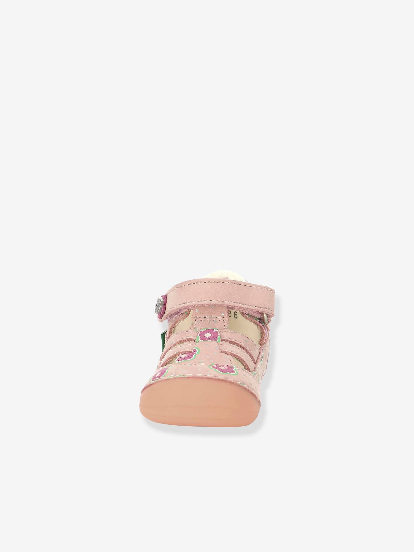 Sandales cuir b b fille Sushy Originel Softers KICKERS rose