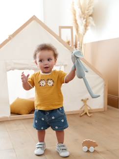 Baby-Short-Baby denim short met geborduurde bloemen