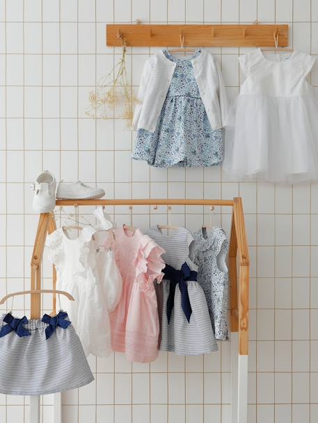 Robe fleurie bébé de cérémonie blanc imprimé - vertbaudet enfant 