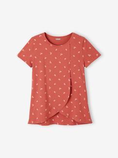 Zwangerschapskleding-T-shirt-Zwangerschaps- en borstvoedingsshirt met gekruiste banden