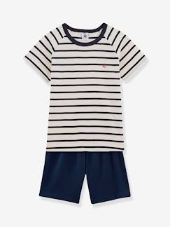 Jongens-Katoenen gestreepte pyjama voor kleine jongens - PETIT BATEAU