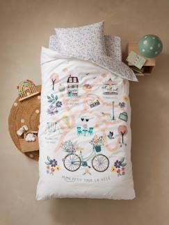 Linge de maison et décoration-Linge de lit enfant-Parure housse de couette + taie d'oreiller enfant PLACE DU LILAS Oeko-Tex®