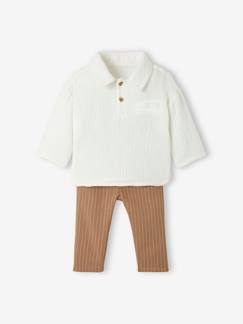 Baby-Feestelijke set met overhemd en gestreepte broek voor baby's