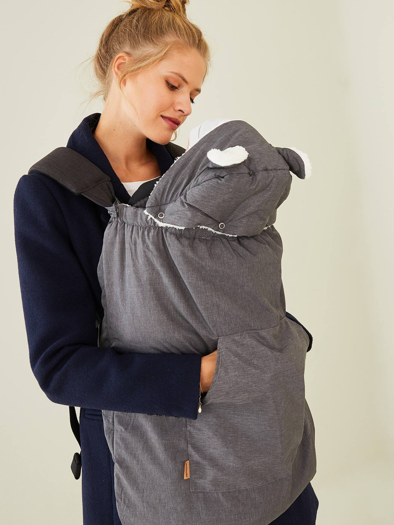 Vertbaudet Beschermhoes Voor Baby-draagzak Grijs
