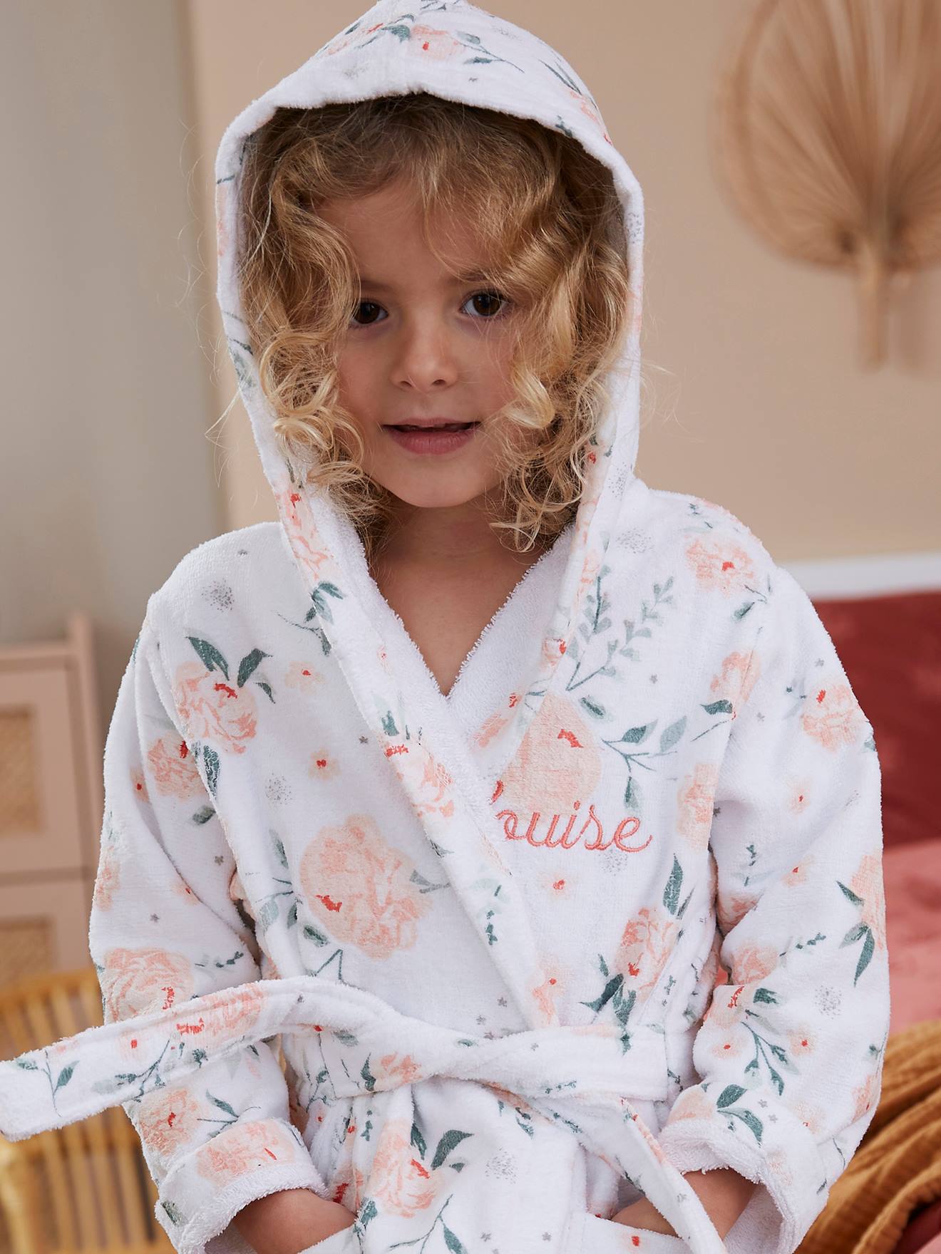 Vertbaudet Personaliseerbare Kinderbadjas Eau De Rose Oeko-Tex® Roze