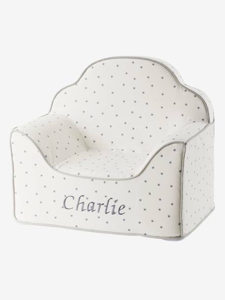 Fauteuil En Mousse Personnalisable Nuage Gris Clair Chambre Et Rangement