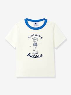 -T-shirt marin bébé manches courtes PETIT BATEAU en coton bio