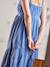 Robe fines bretelles gaze de coton grossesse et allaitement blanc+Bleu - vertbaudet enfant 