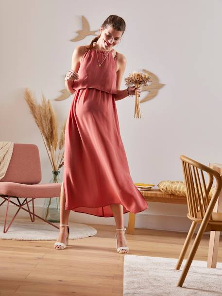Robe longue sans manches grossesse et allaitement Marron - vertbaudet enfant 