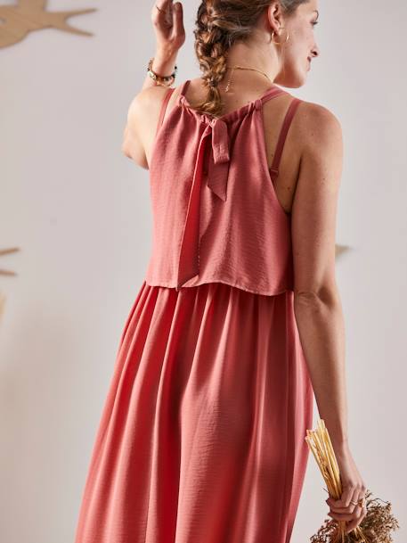 Robe longue sans manches grossesse et allaitement Marron - vertbaudet enfant 
