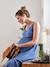 Robe fines bretelles gaze de coton grossesse et allaitement blanc+Bleu - vertbaudet enfant 