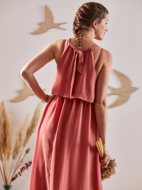 Robe longue sans manches grossesse et allaitement Marron - vertbaudet enfant 