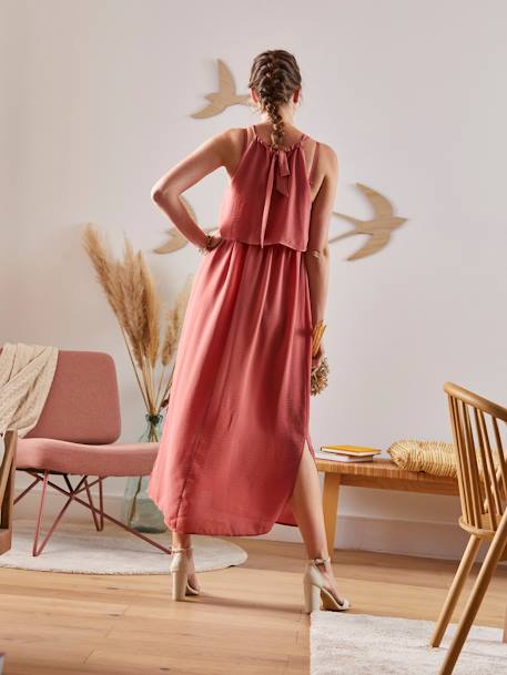 Robe longue sans manches grossesse et allaitement Marron - vertbaudet enfant 