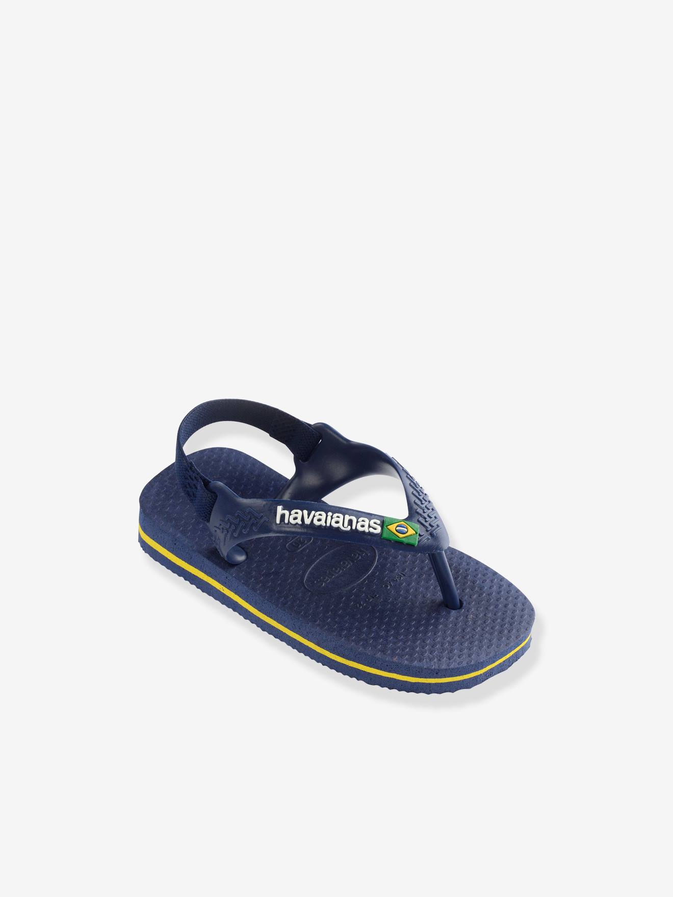 Teenslippers voor baby Brasil Logo II HAVAIANAS blauw Schoenen