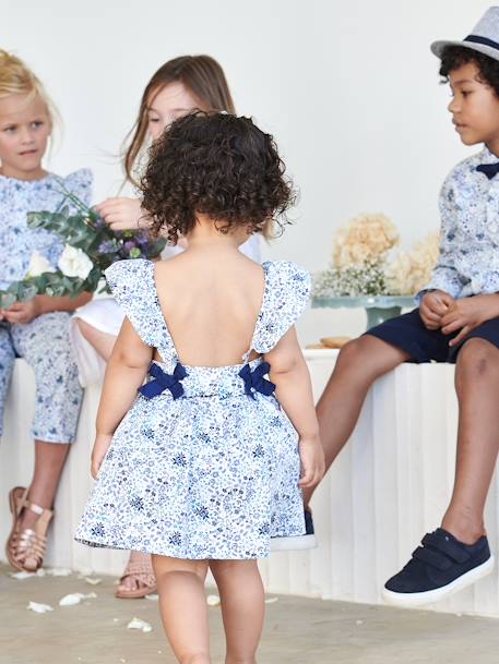 Robe fleurie bébé de cérémonie blanc imprimé - vertbaudet enfant 