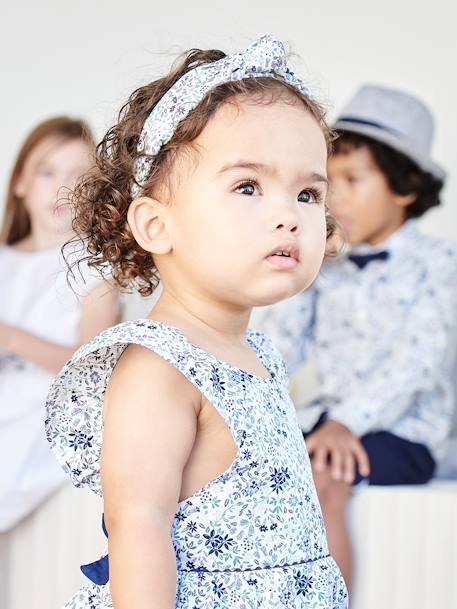 Robe fleurie bébé de cérémonie blanc imprimé - vertbaudet enfant 