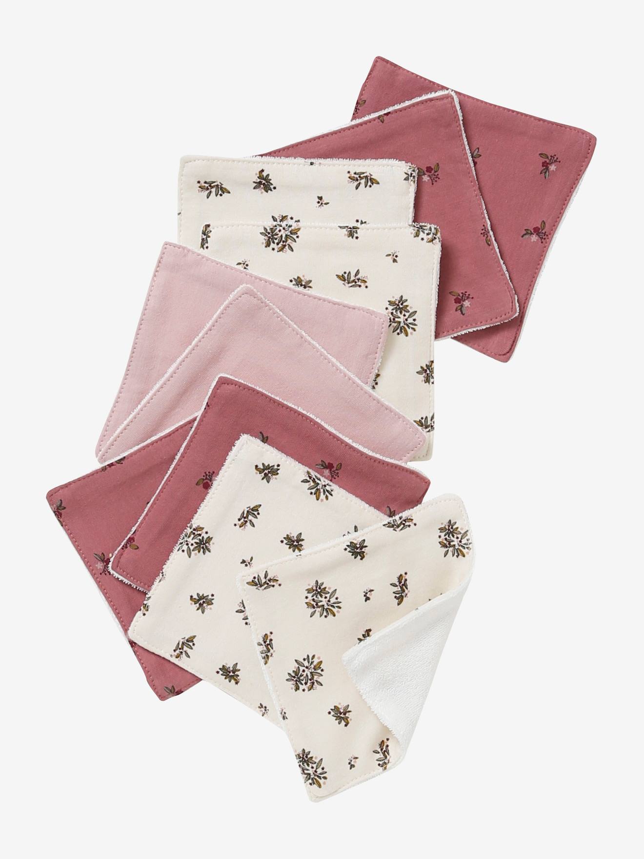 Vertbaudet Set Van 10 Washandjes Set Roze