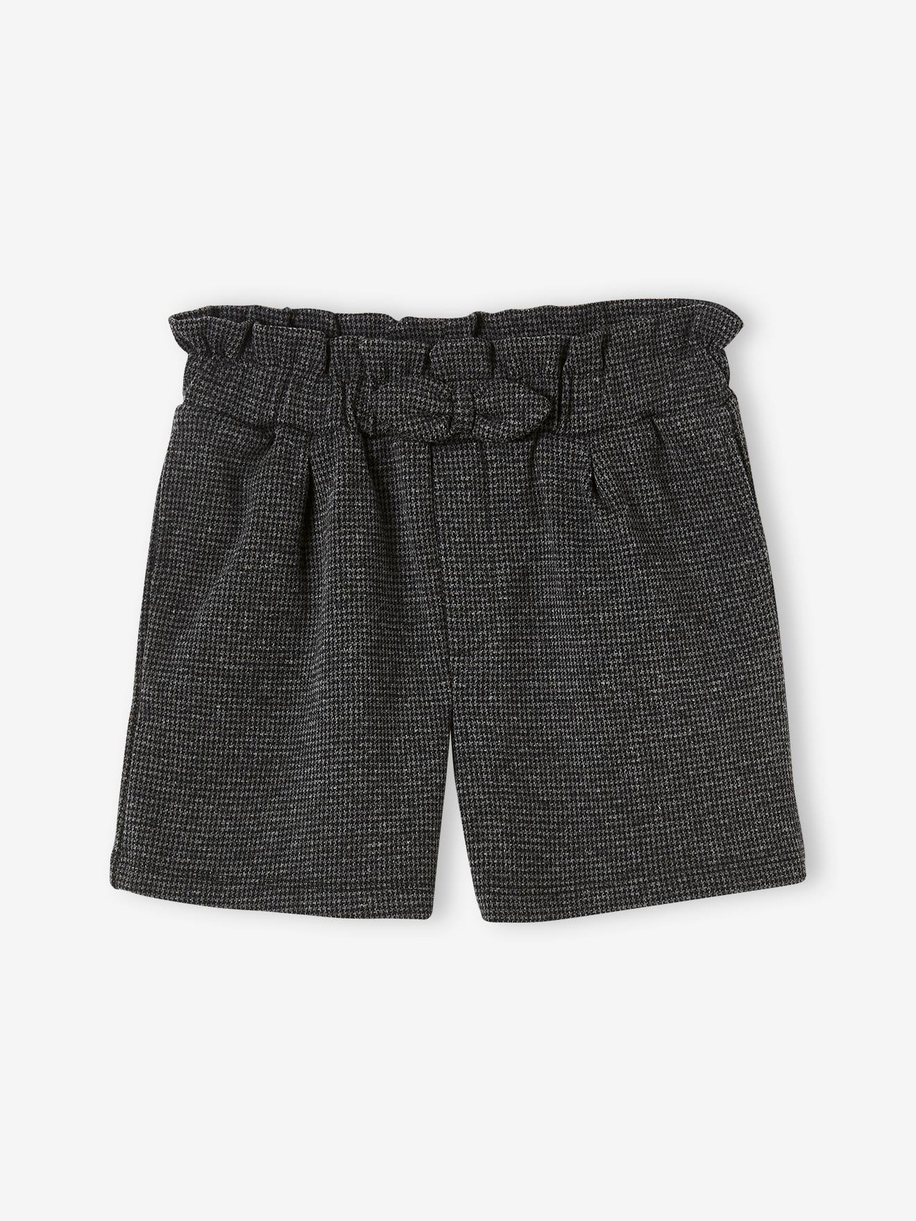 Short carreaux fille gris Fille