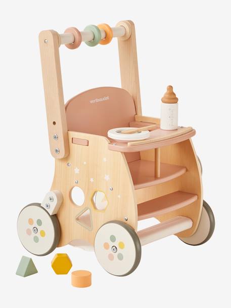 Poussette d'éducation précoce chariot en bois jouets outil pour