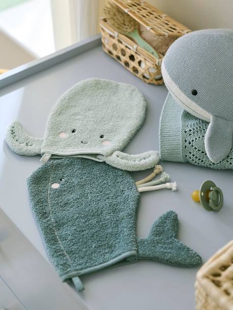 Bébé-Lot de 2 gants de toilette Animorigolo