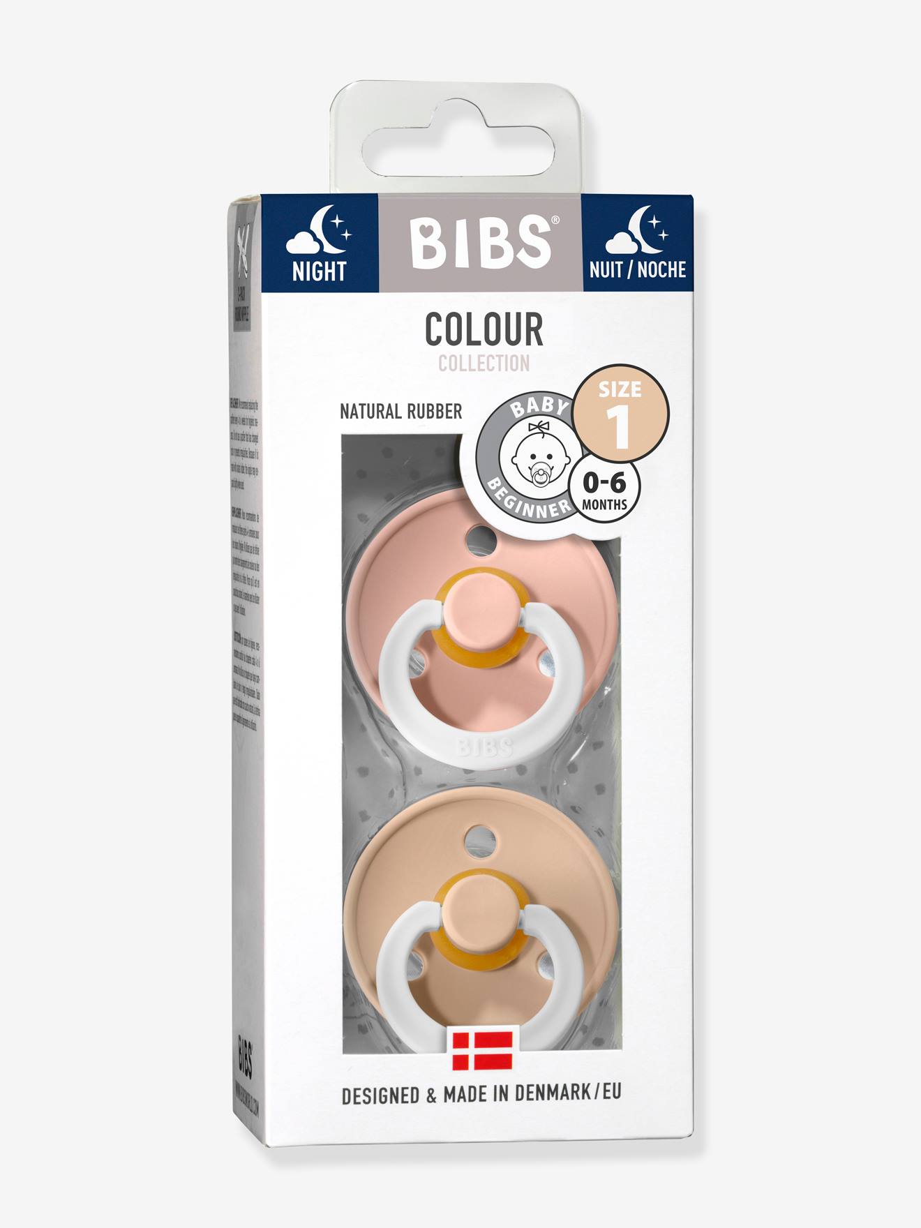 Sucette BIBS Colour avec prénom | 0 - 6 mois | Couleur Vert Poire