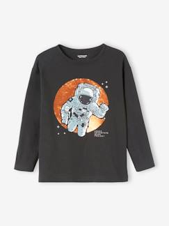 Garçon-T-shirt, polo, sous-pull-T-shirt-T-shirt astronaute en sequins réversibles garçon