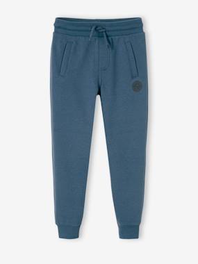 Pantalon Jogging Garçon Vertbaudet - Molleton Ocre, Taille 12 Ans | Coton, Confortable, Style Décontracté