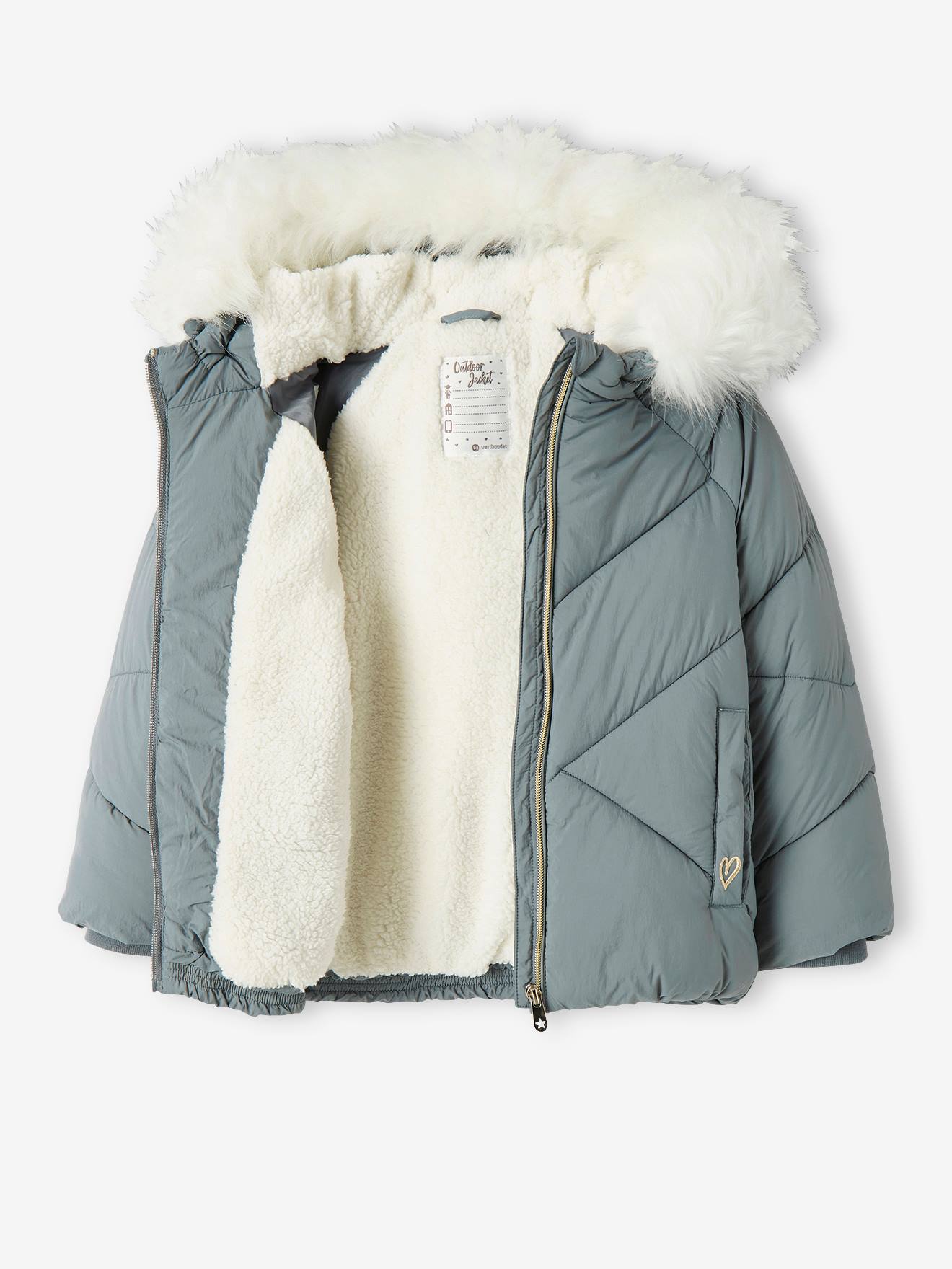 Veste Sherpa Pour Fille - Chaud Et Doux - Col Montant, Fermeture Zippée Et Poches | Vêtement D'hiver Décontracté - 11