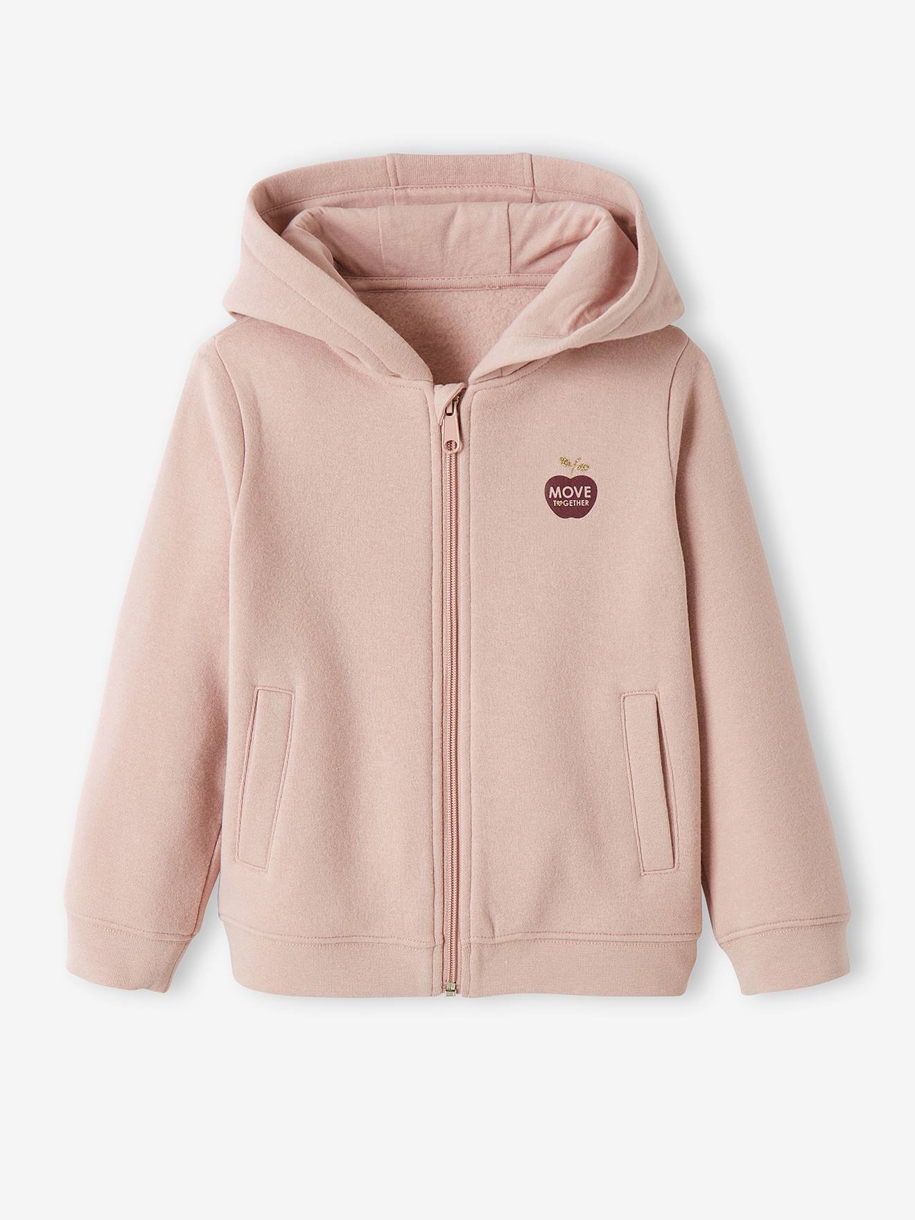 Sweat Sport Zippé Fille VERTBAUDET - Motifs Fleurs, Capuche Doublée, Matière Technique Pour Activités Sportives - 4