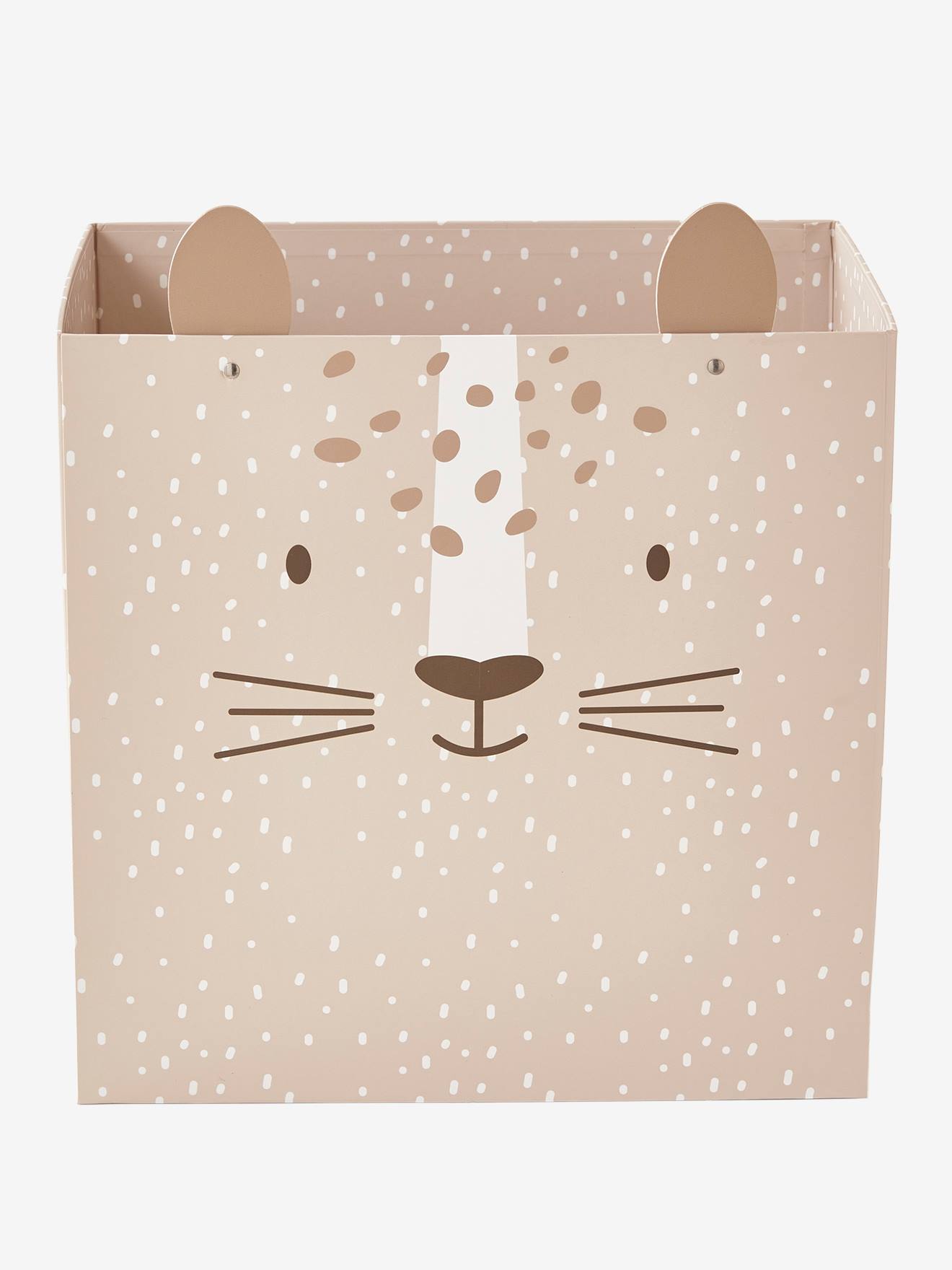 Vertbaudet Opvouwbaar Kartonnen Mandje Tijger Beige