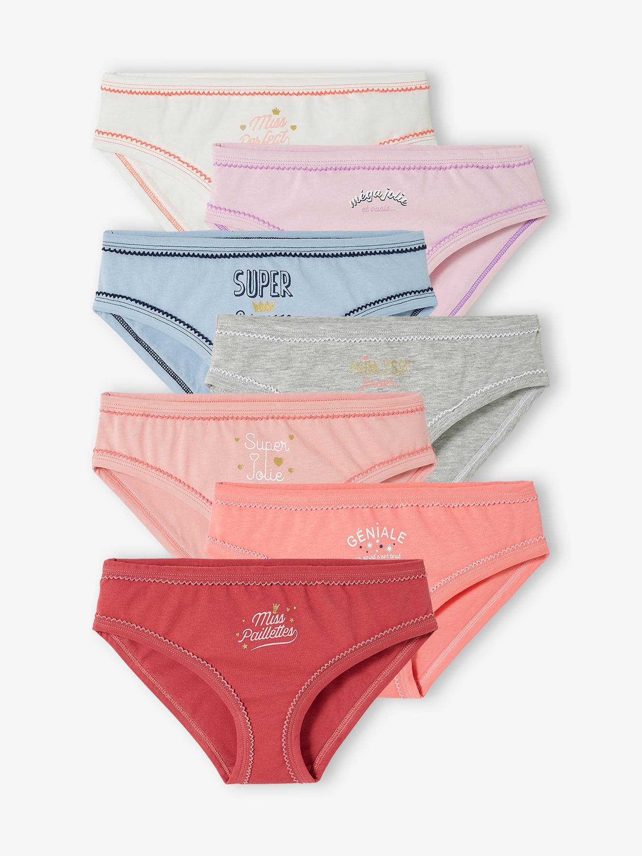 Vertbaudet Set Van 7 Slipjes Voor Meisjes Meerkleurige Set